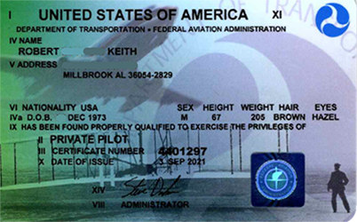 pivate pilot license